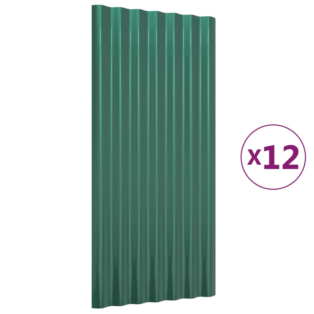 Dakpanelen 36 st 80x36 cm gepoedercoat staal