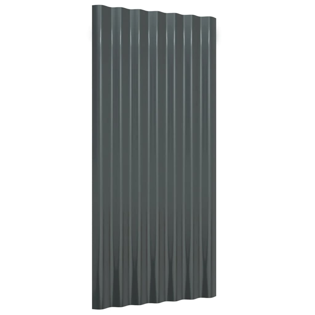 Dakpanelen 36 st 60x36 cm gepoedercoat staal zilverkleurig