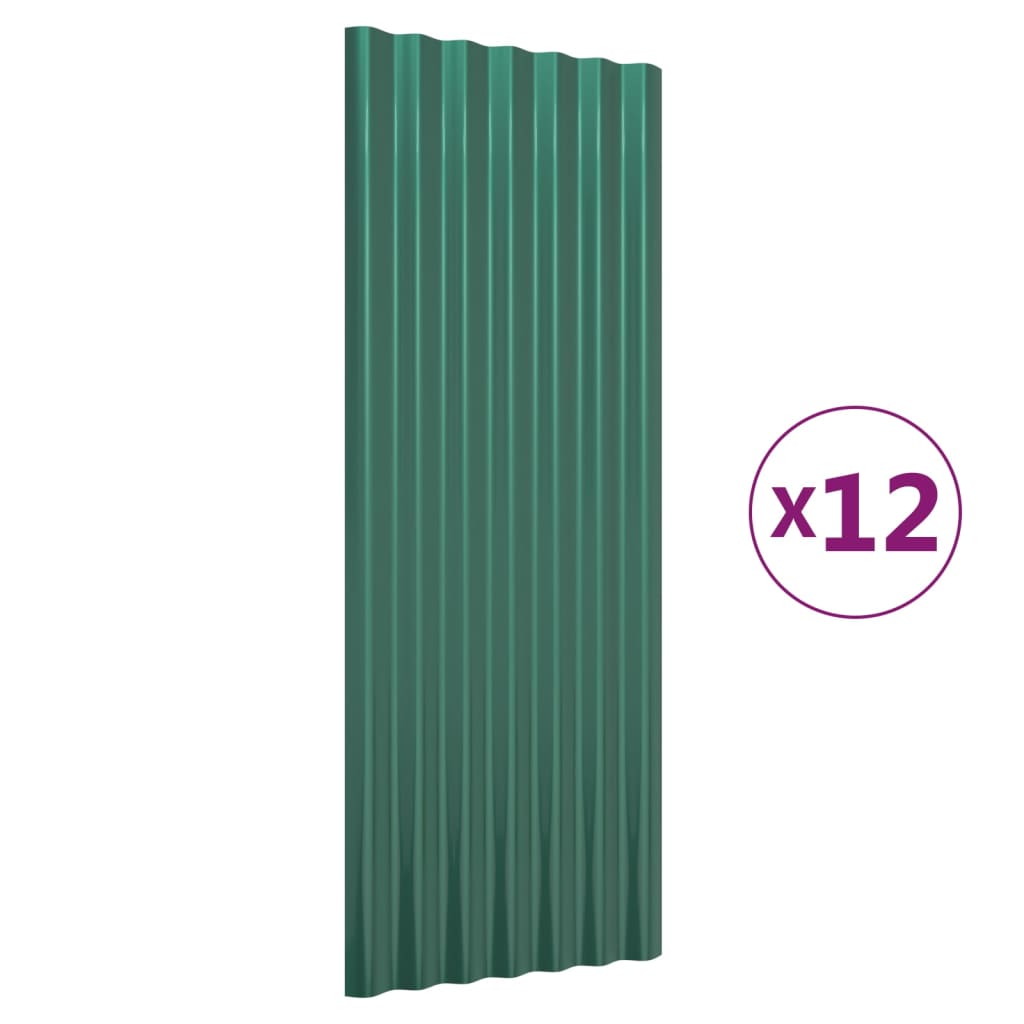 Dakpanelen 36 st 80x36 cm gepoedercoat staal