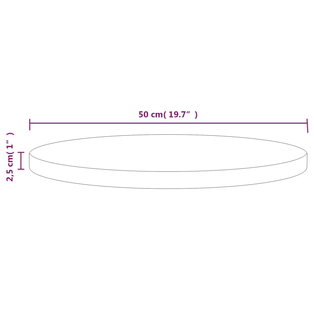 Tafelblad Ø90x2,5 cm massief grenenhout