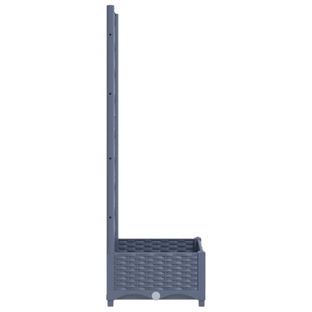 Plantenbak met latwerk 40x40x121,5 cm polypropeen