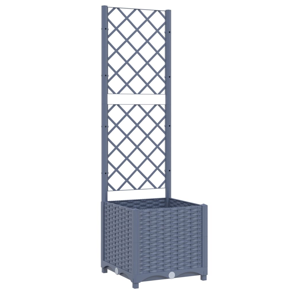 Plantenbak met latwerk 40x40x121,5 cm polypropeen