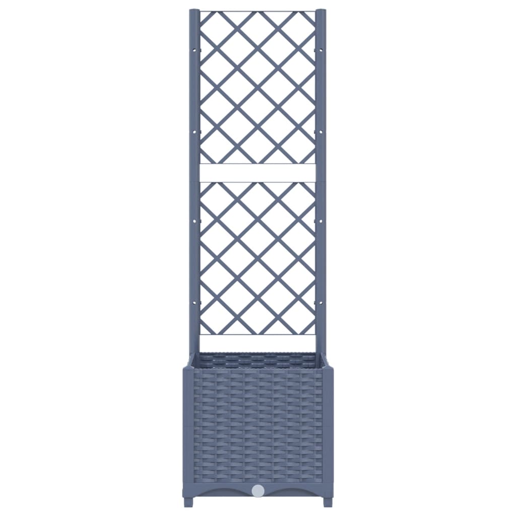 Plantenbak met latwerk 40x40x121,5 cm polypropeen