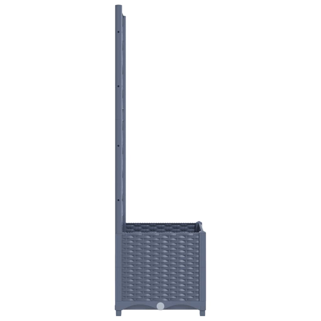 Plantenbak met latwerk 40x40x121,5 cm polypropeen