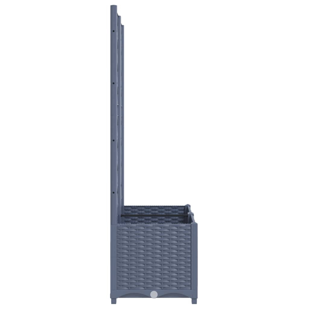 Plantenbak met latwerk 40x40x121,5 cm polypropeen