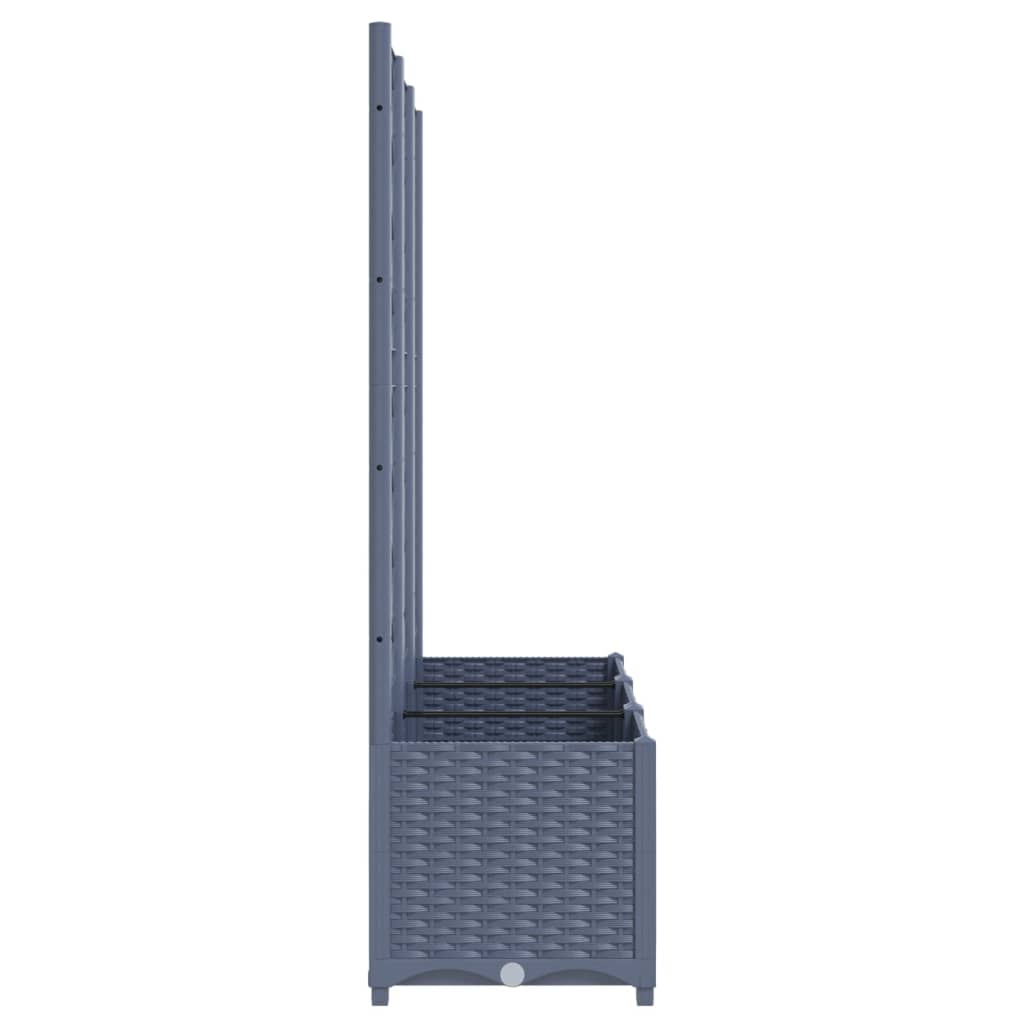 Plantenbak met latwerk 40x40x121,5 cm polypropeen