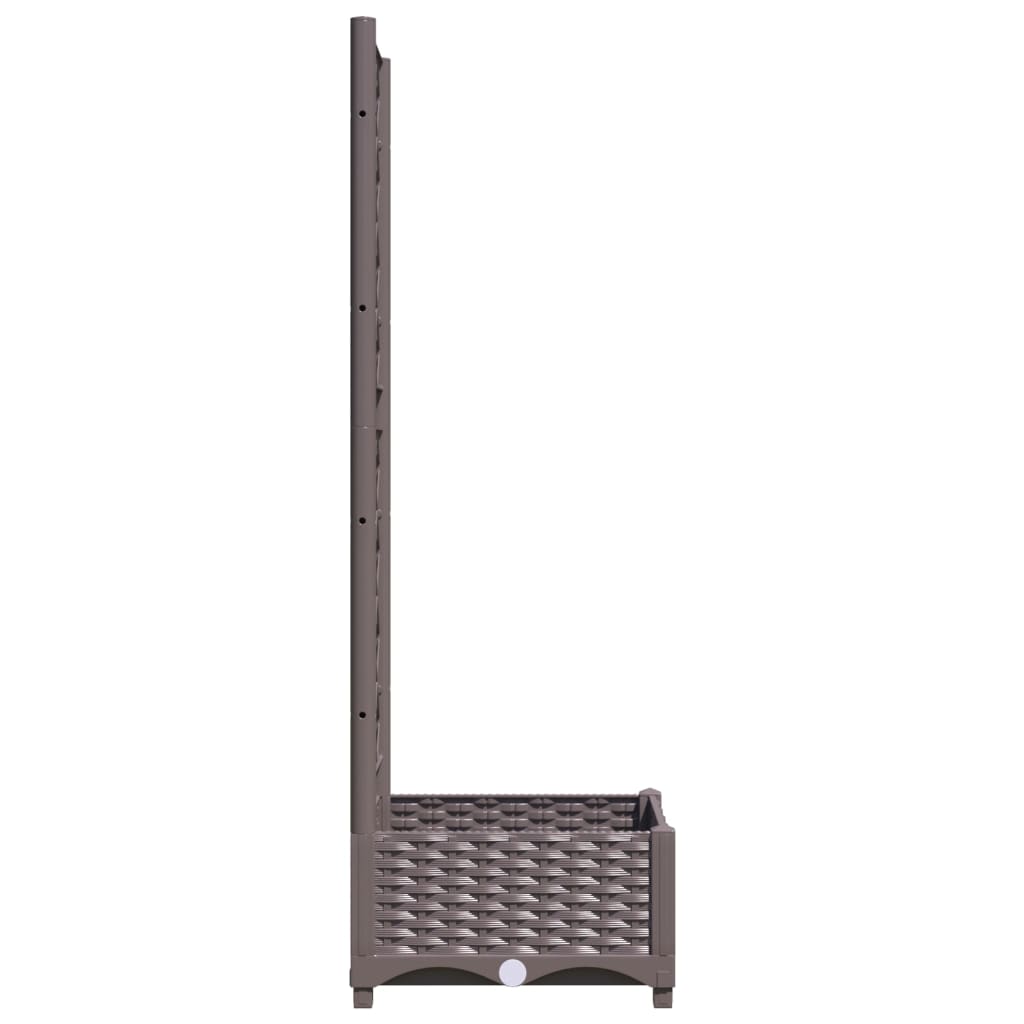 Plantenbak met latwerk 40x40x121,5 cm polypropeen