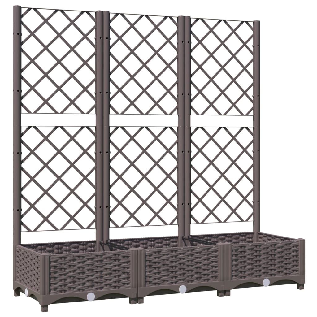 Plantenbak met latwerk 40x40x121,5 cm polypropeen