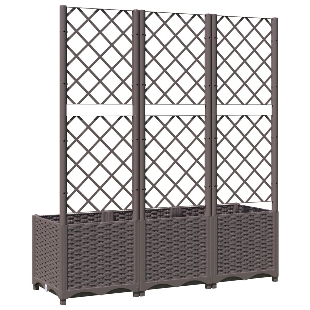 Plantenbak met latwerk 40x40x121,5 cm polypropeen