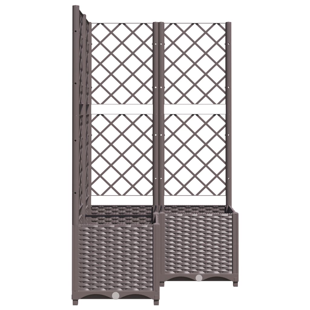 Plantenbak met latwerk 40x40x121,5 cm polypropeen