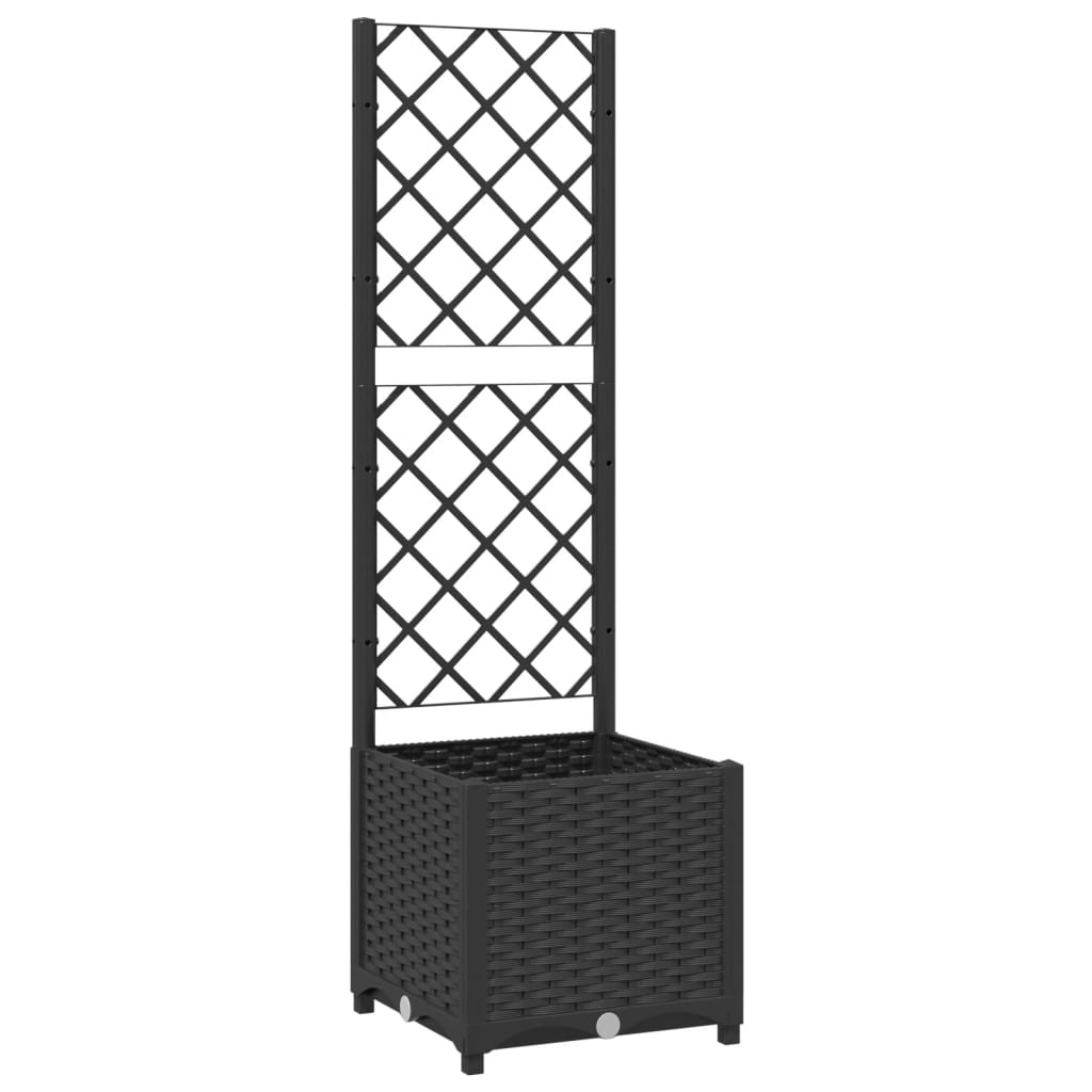 Plantenbak met latwerk 40x40x121,5 cm polypropeen