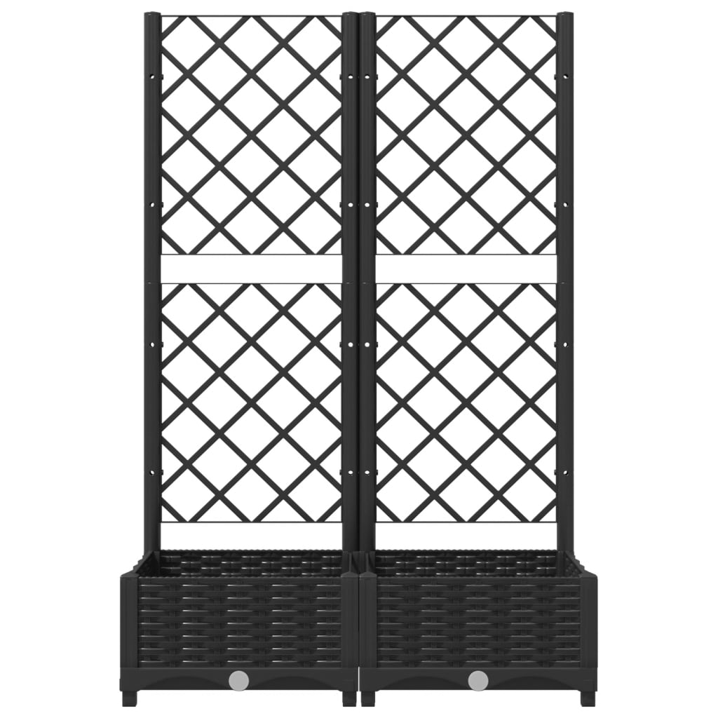 Plantenbak met latwerk 40x40x121,5 cm polypropeen