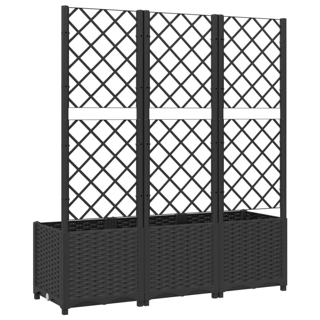 Plantenbak met latwerk 40x40x121,5 cm polypropeen