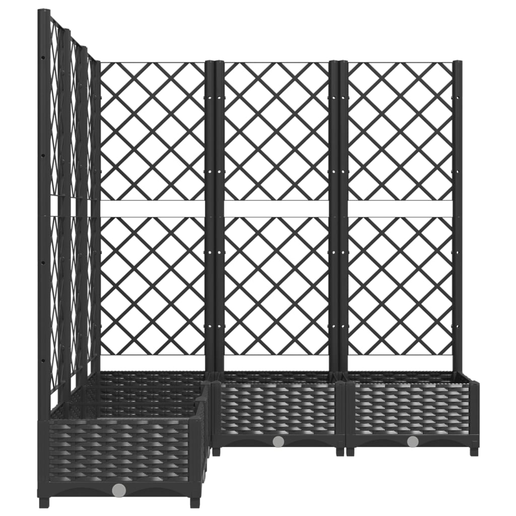 Plantenbak met latwerk 40x40x121,5 cm polypropeen