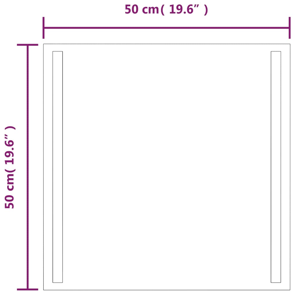 Badkamerspiegel LED 60x60 cm