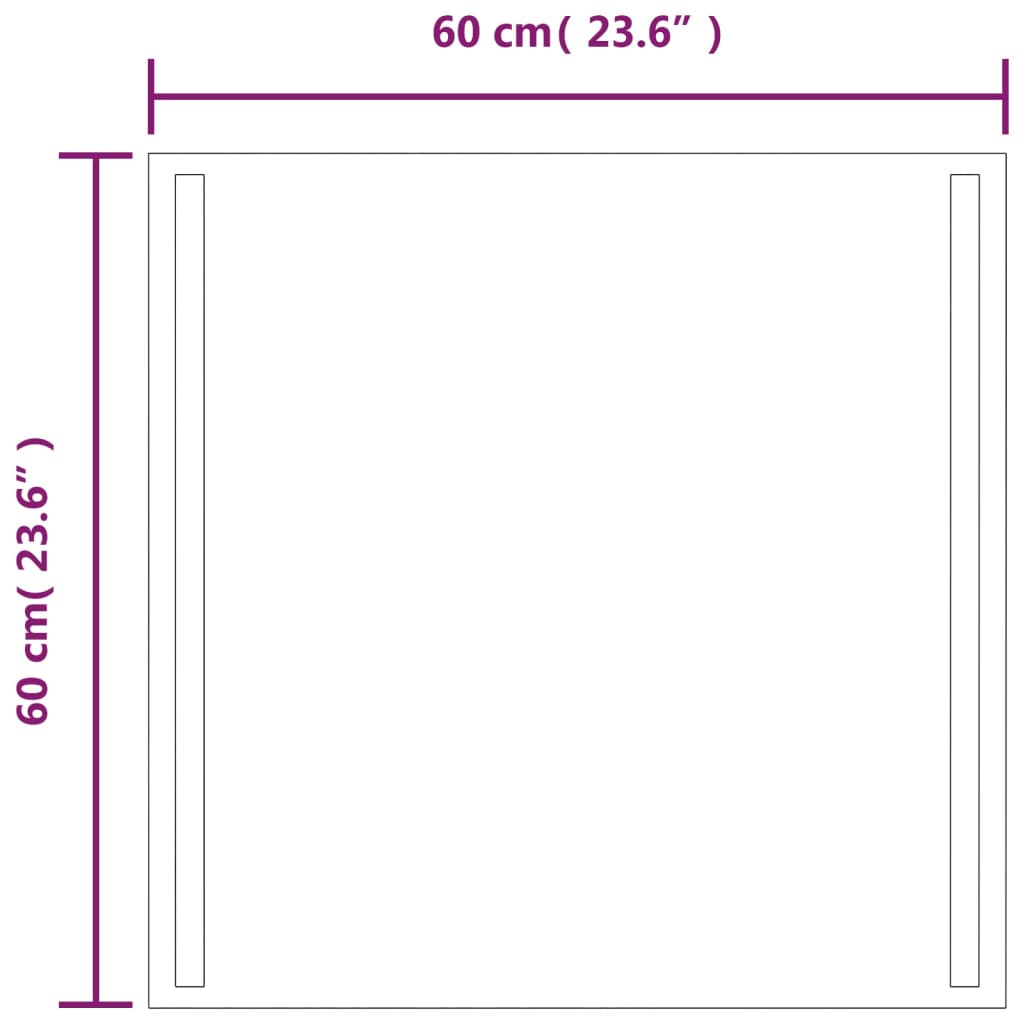 Badkamerspiegel LED 60x60 cm