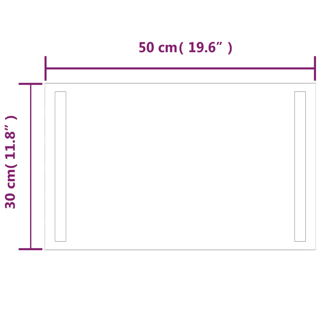 Badkamerspiegel LED 30x50 cm