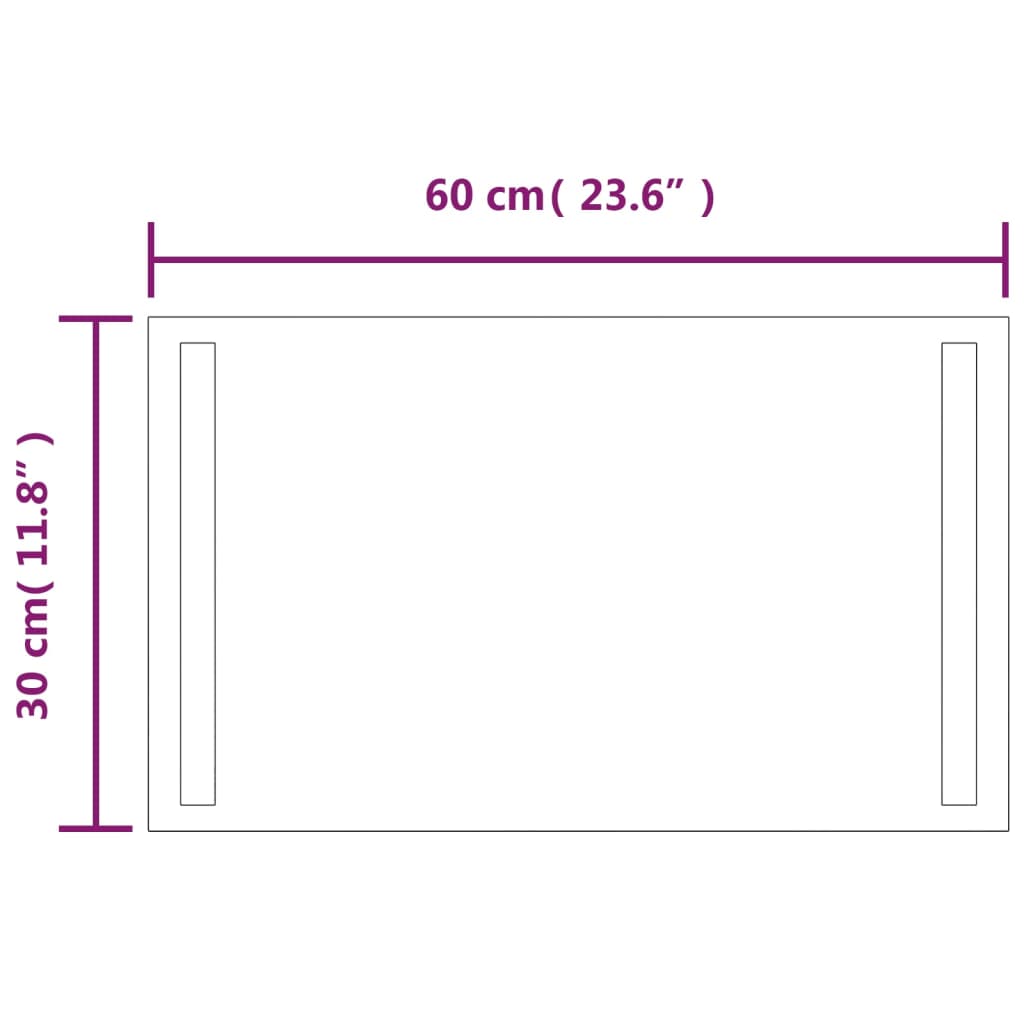 Badkamerspiegel LED 30x50 cm