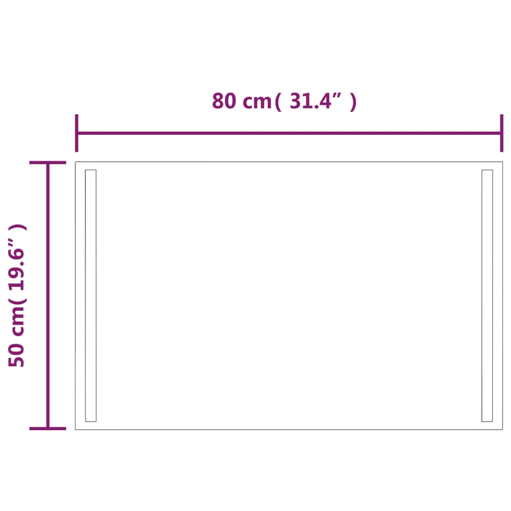 Badkamerspiegel LED 50x30 cm