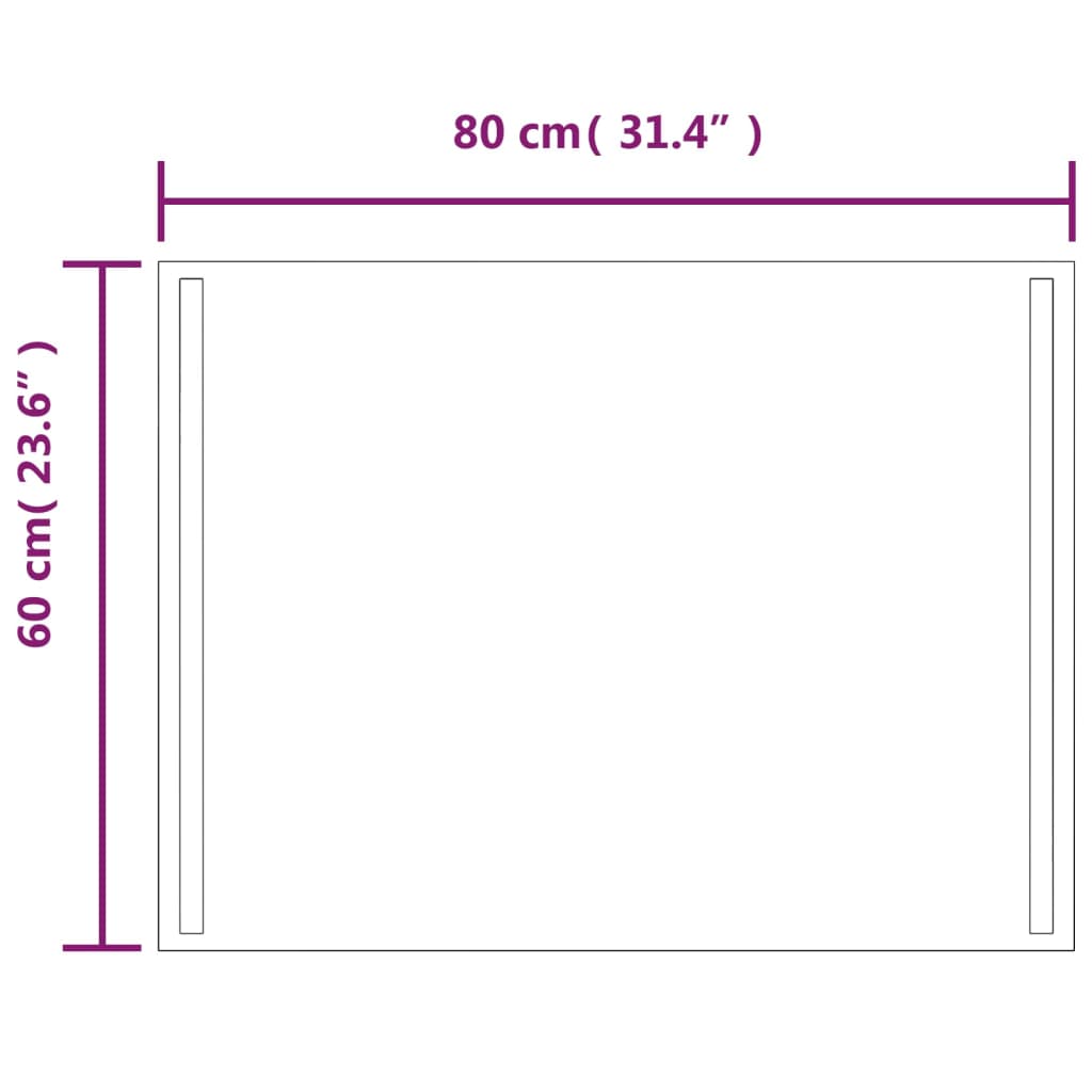 Badkamerspiegel LED 50x30 cm