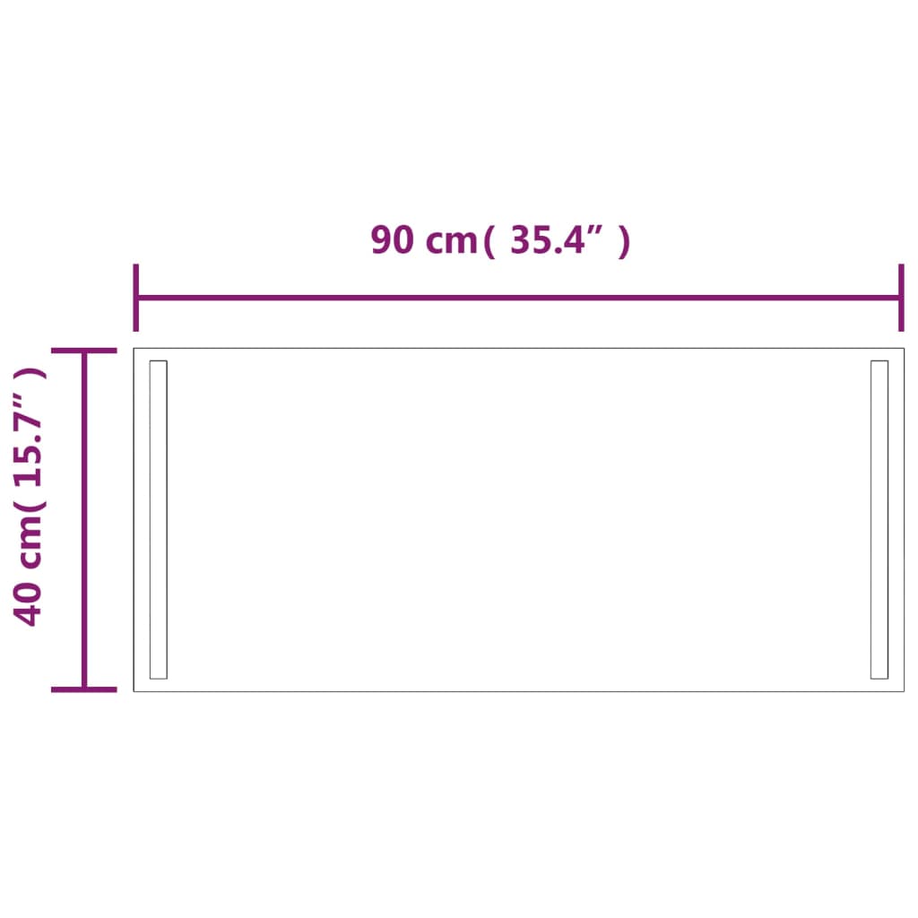 Badkamerspiegel LED 30x50 cm