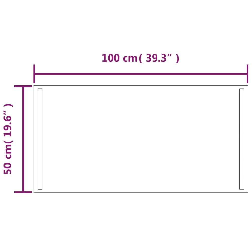 Badkamerspiegel LED 50x30 cm