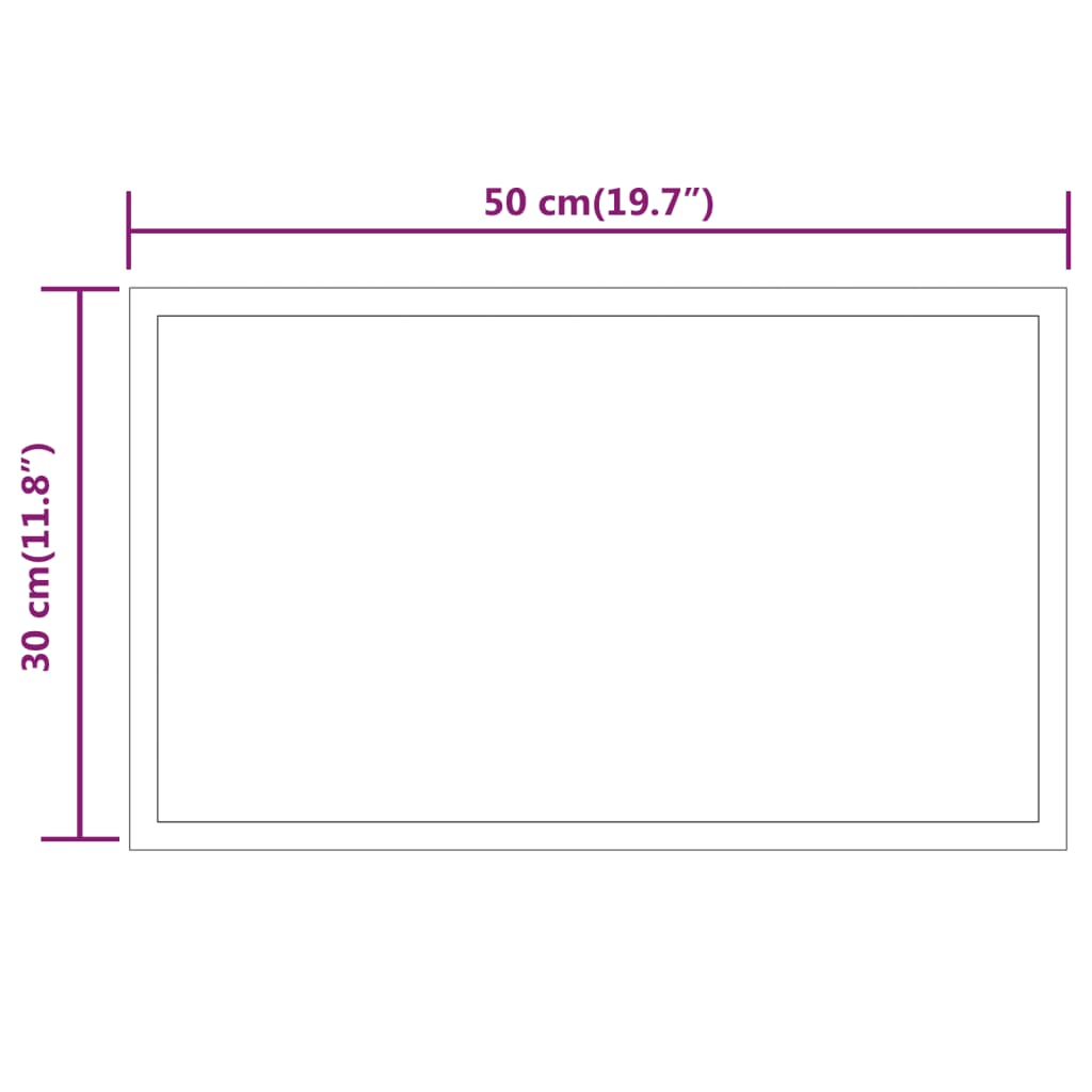 Badkamerspiegel LED 50x50 cm