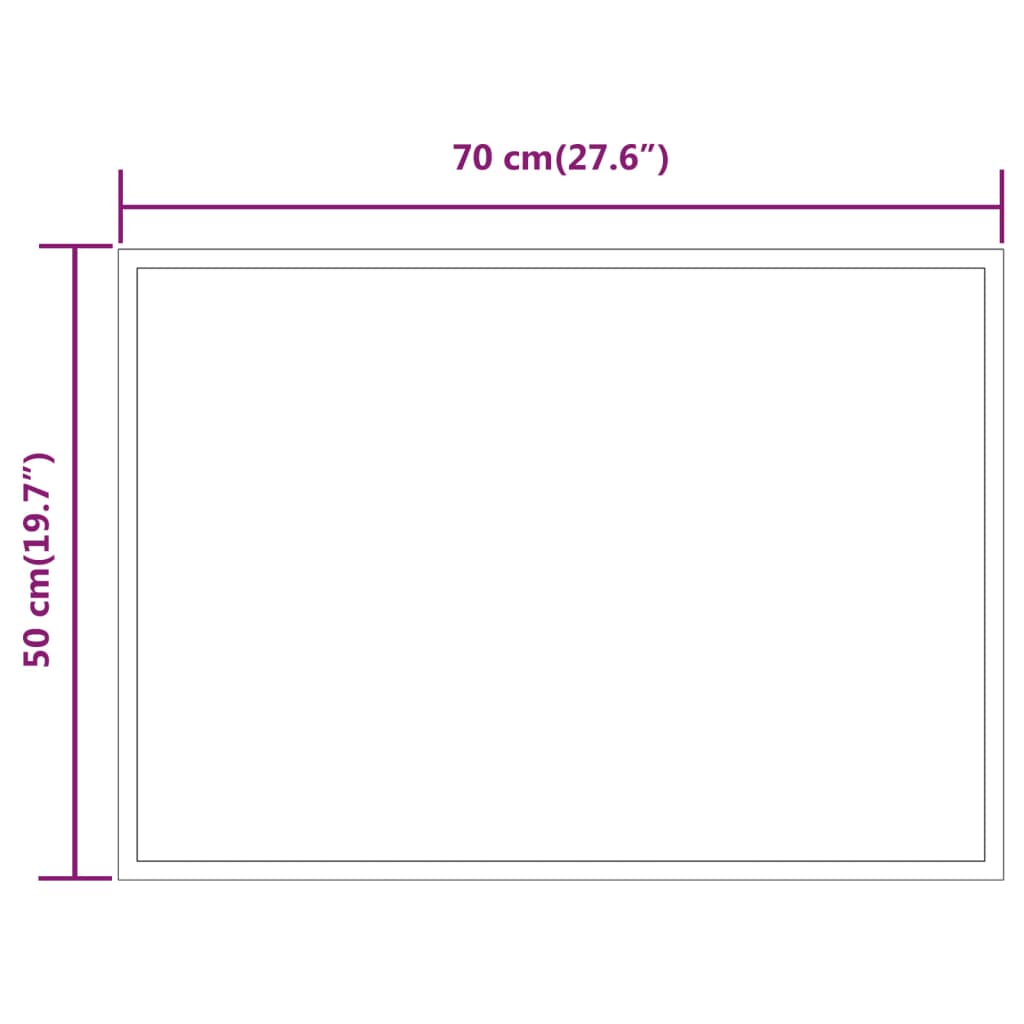 Badkamerspiegel LED 50x50 cm