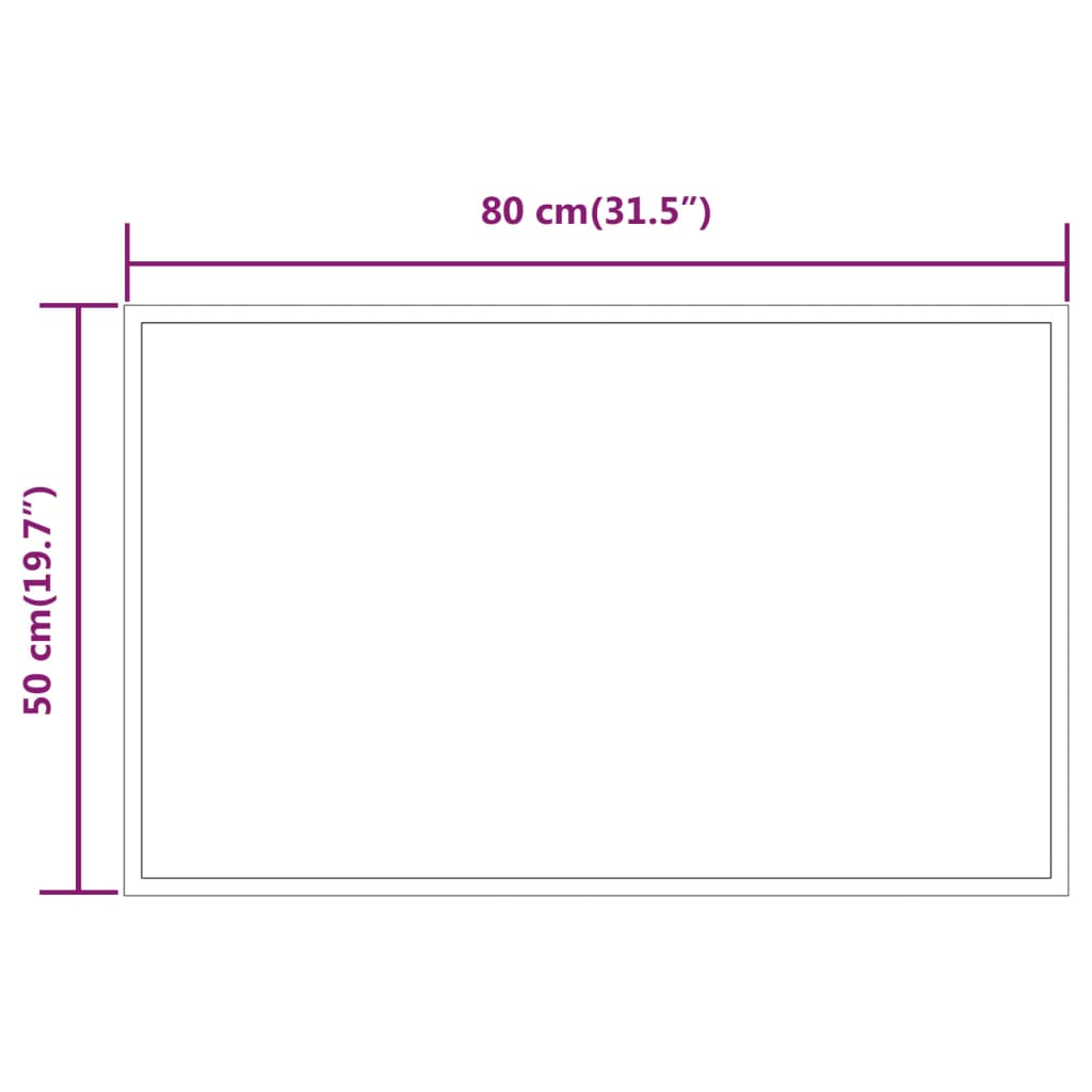 Badkamerspiegel LED 50x50 cm