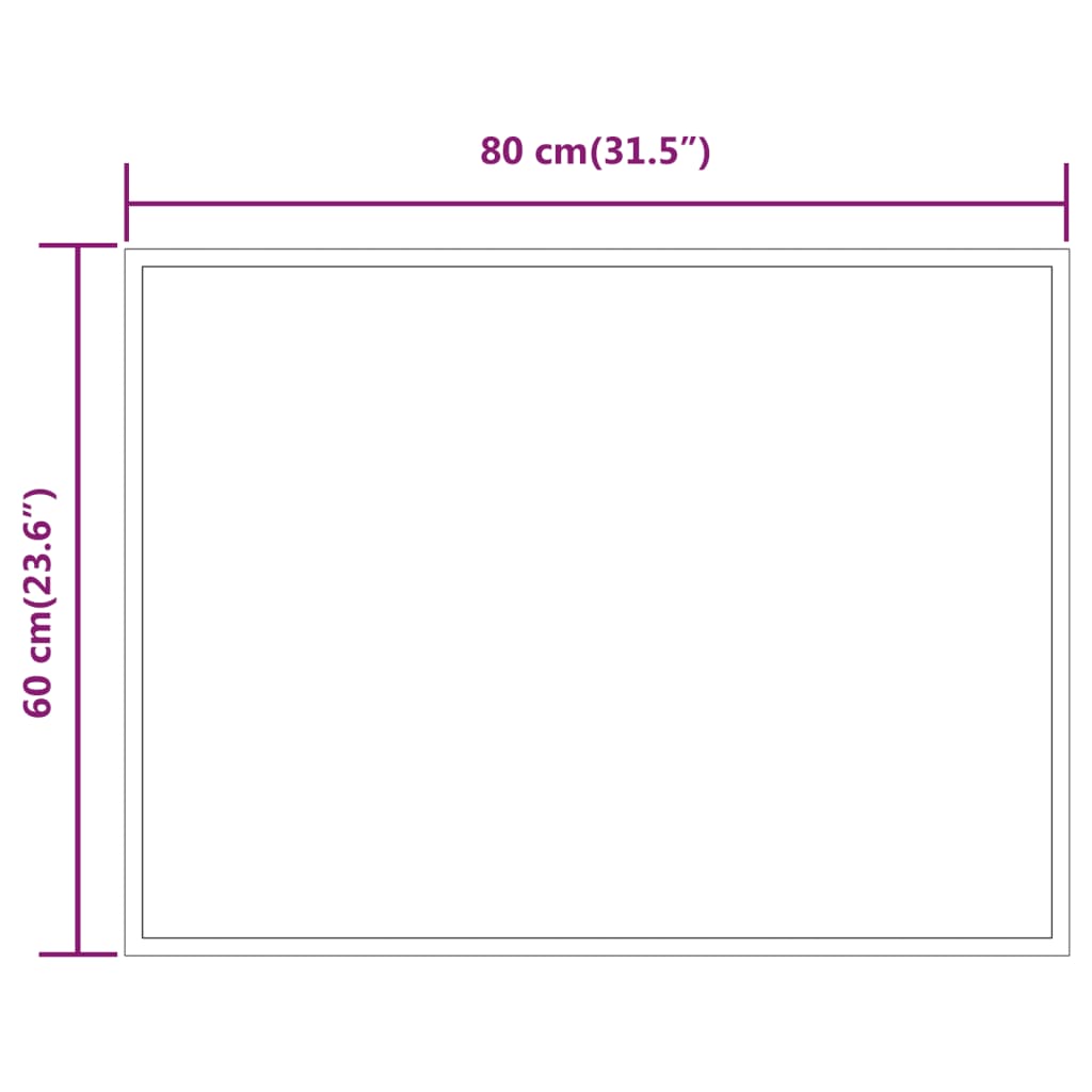 Badkamerspiegel LED 50x50 cm