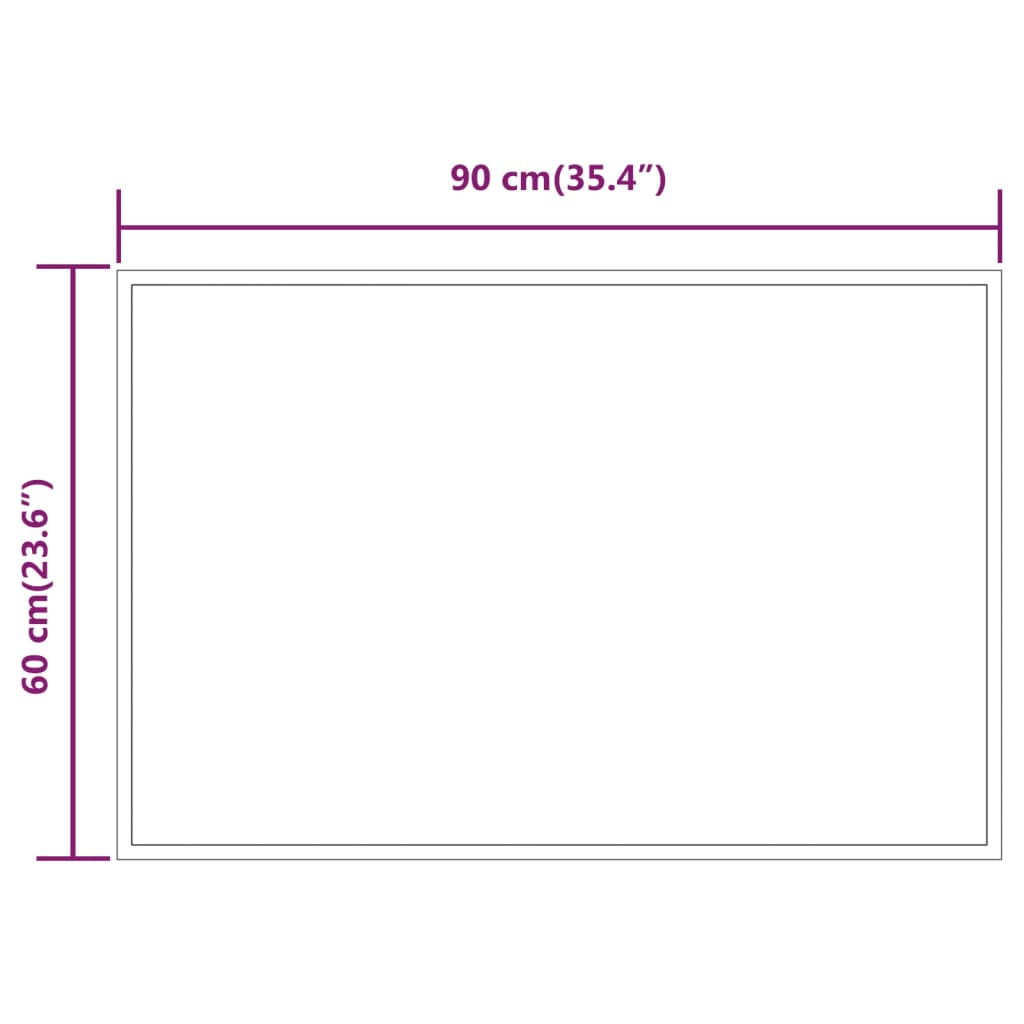 Badkamerspiegel LED 50x50 cm