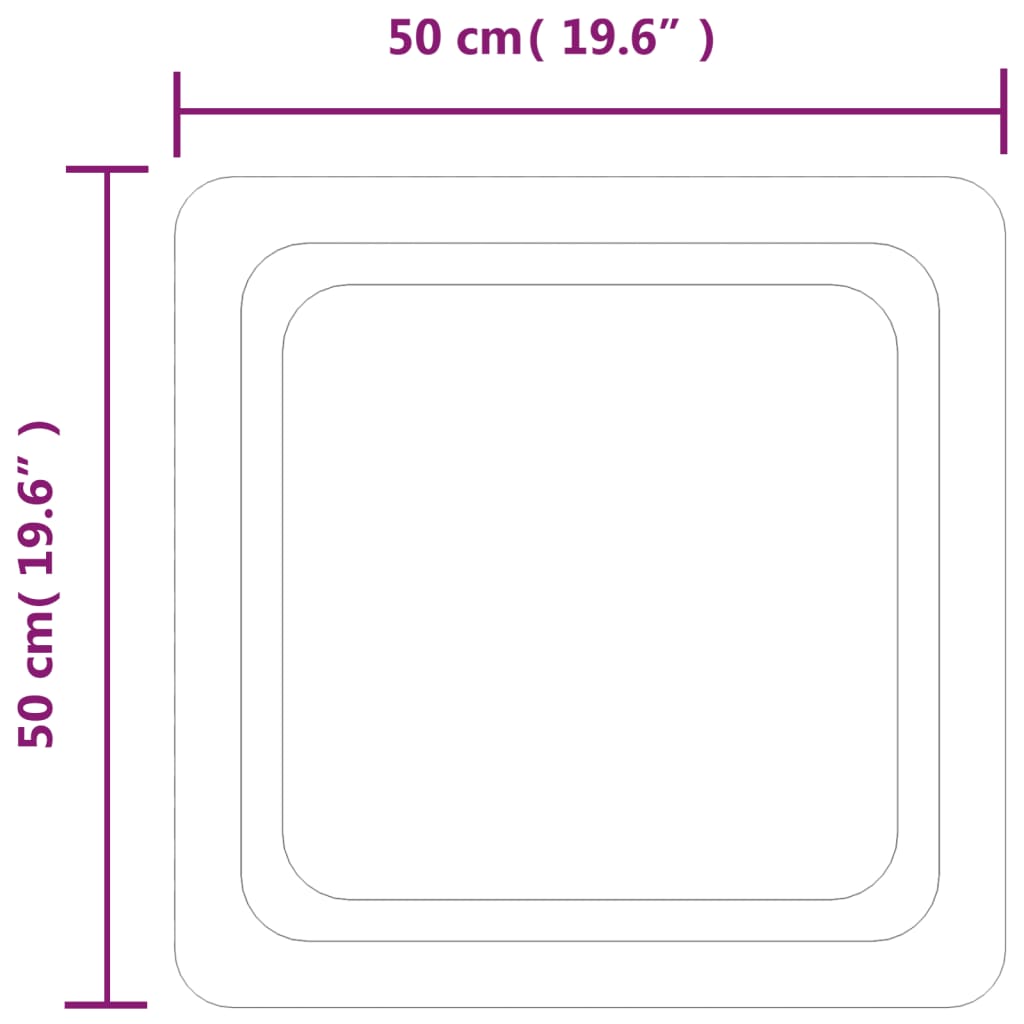 Badkamerspiegel LED 50x50 cm