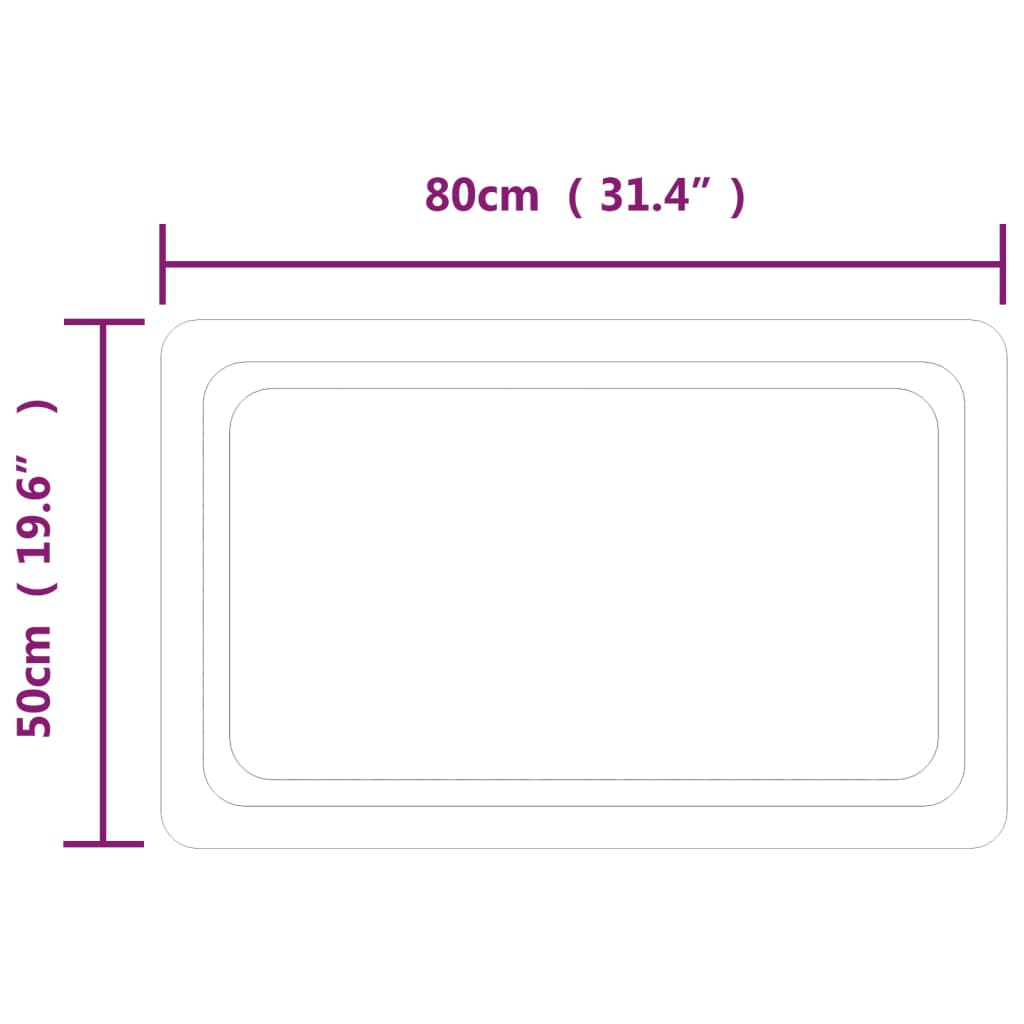 Badkamerspiegel LED 60x40 cm