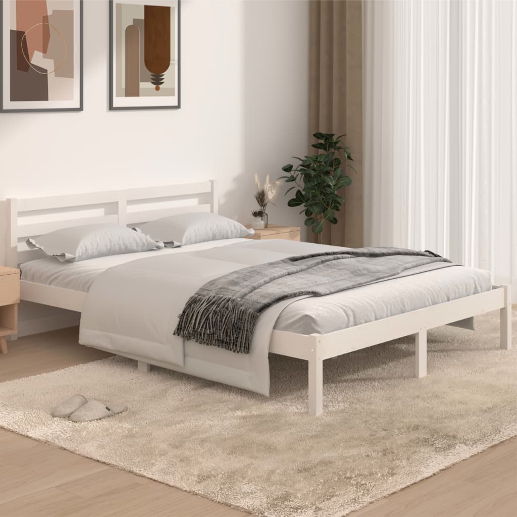 Bedframe massief grenenhout 200x200 cm