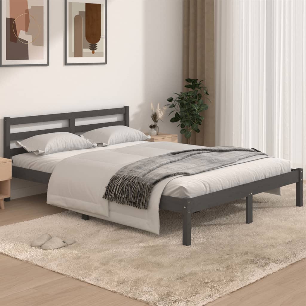 Bedframe massief grenenhout 200x200 cm