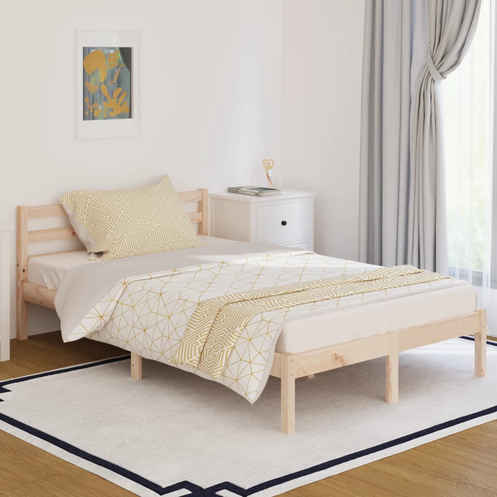 Bedframe massief grenenhout 200x200 cm