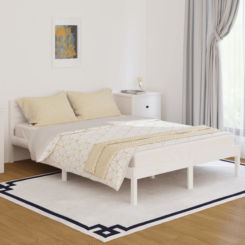 Bedframe massief grenenhout 200x200 cm