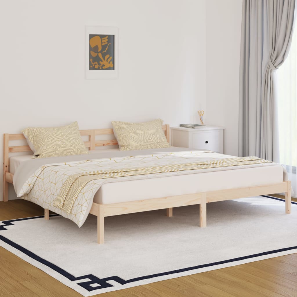 Bedframe massief grenenhout 200x200 cm