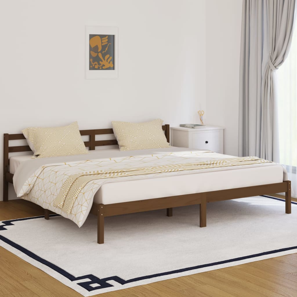 Bedframe massief grenenhout 200x200 cm