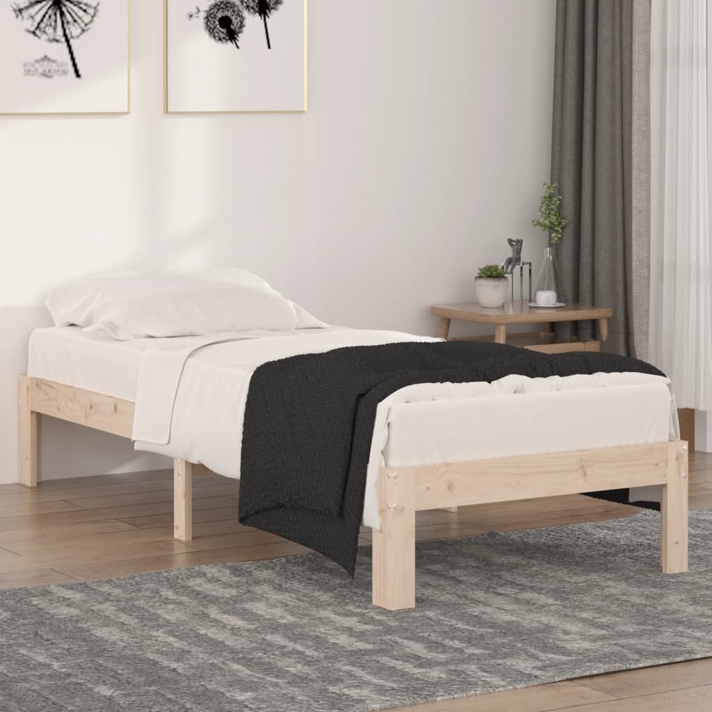 Bedframe massief hout 135x190 cm