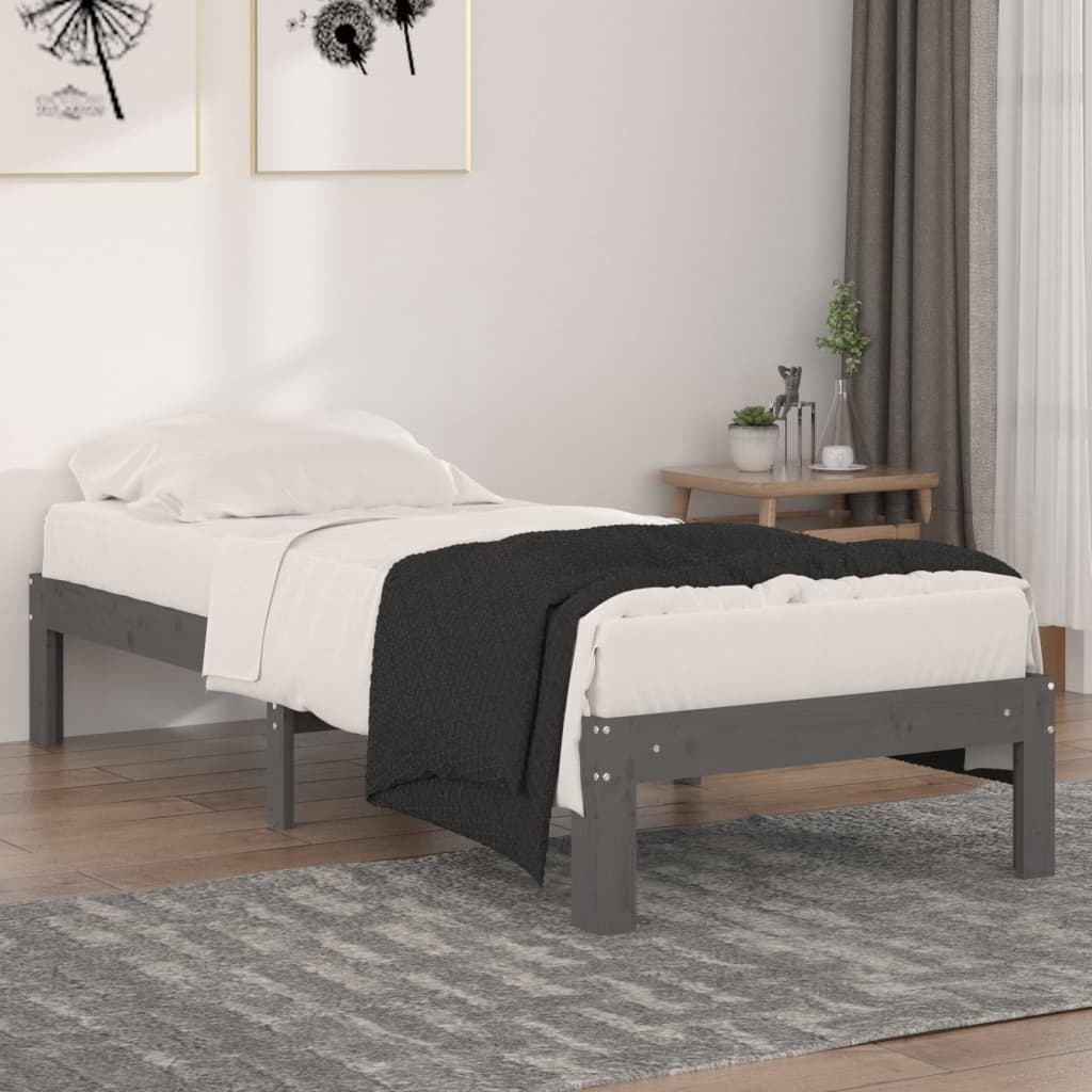 Bedframe massief hout 135x190 cm