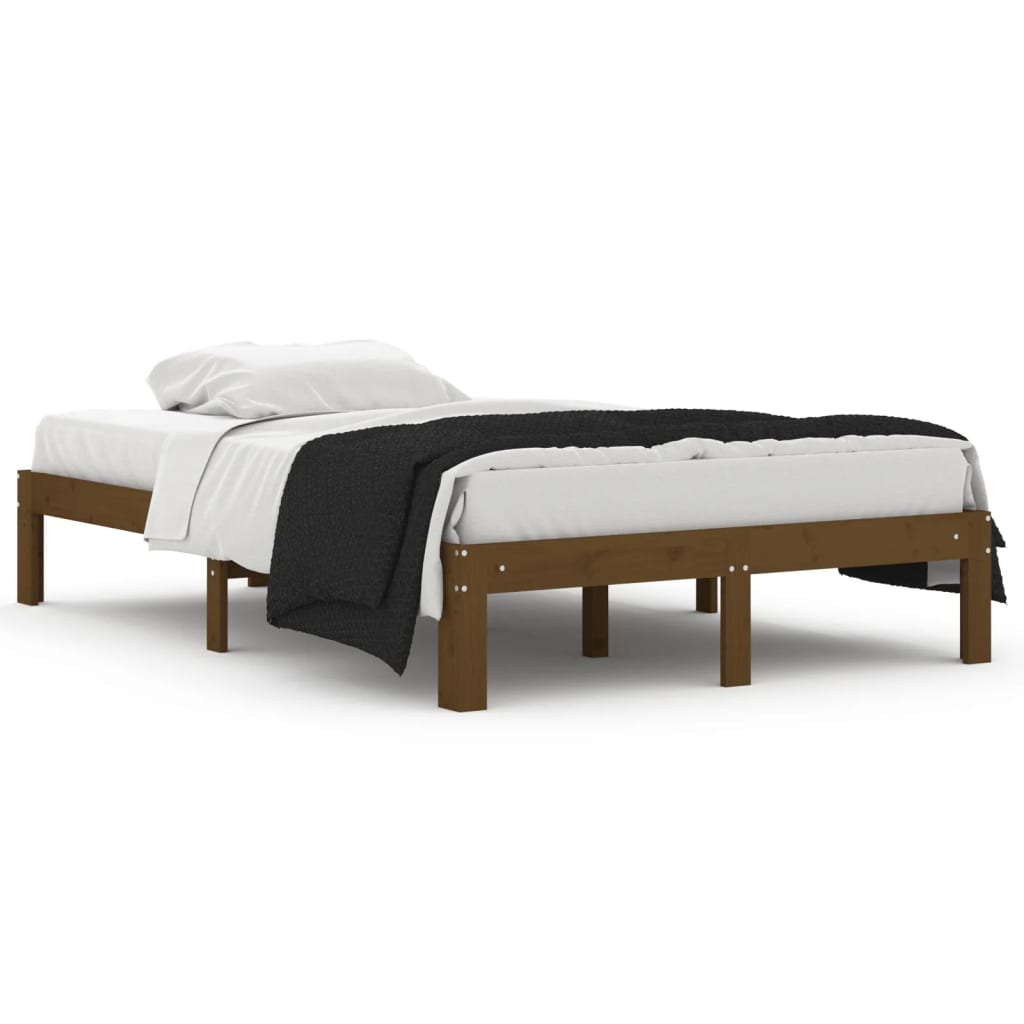 Bedframe massief hout 135x190 cm