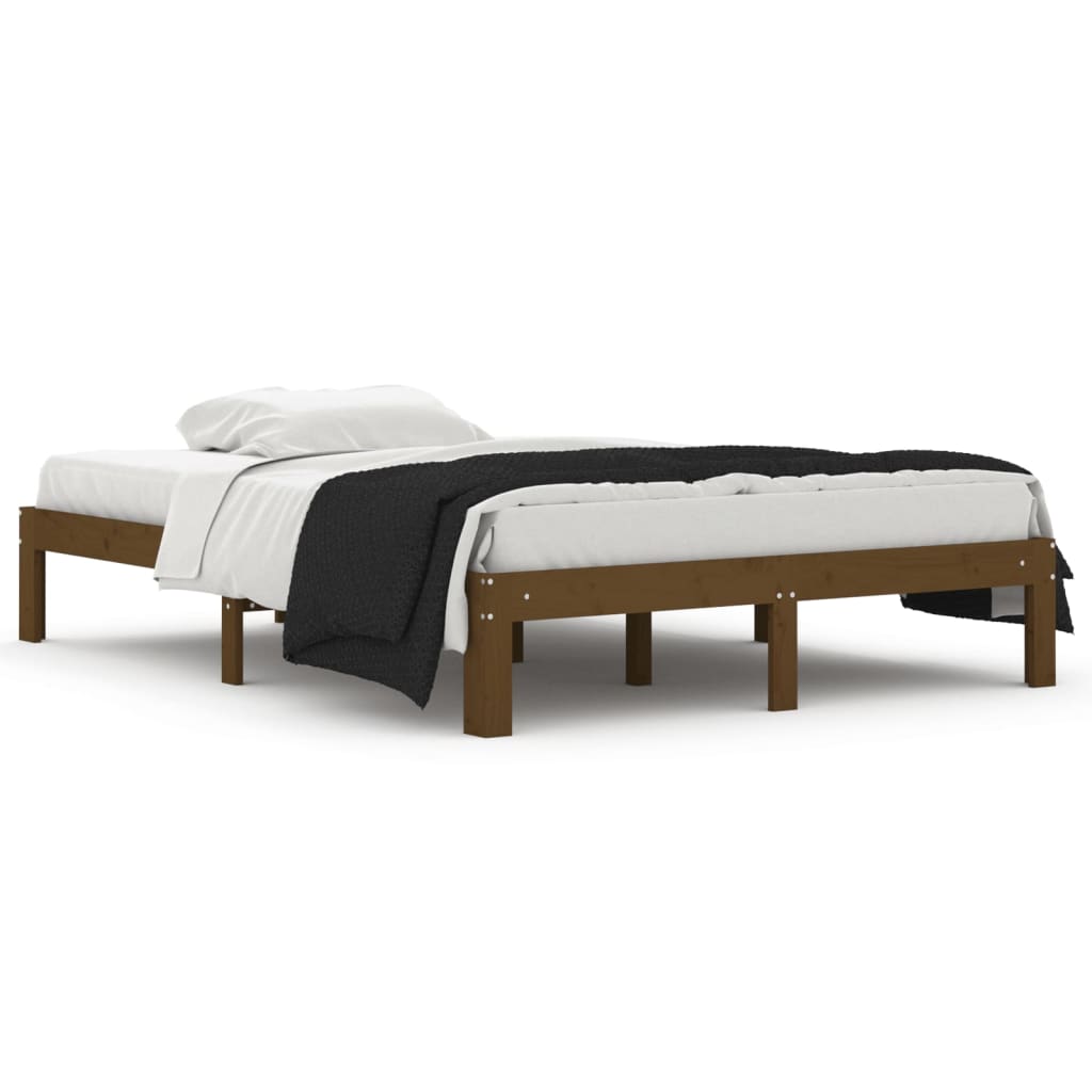 Bedframe massief hout 135x190 cm