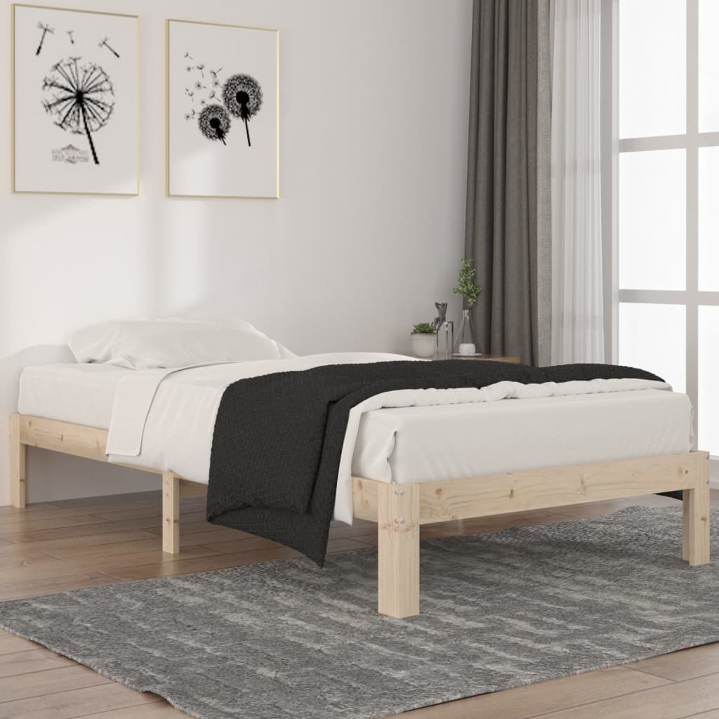 Bedframe massief grenenhout 200x200 cm