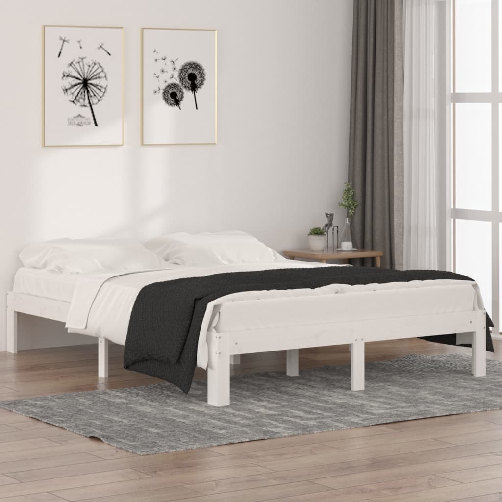 Bedframe massief hout 135x190 cm