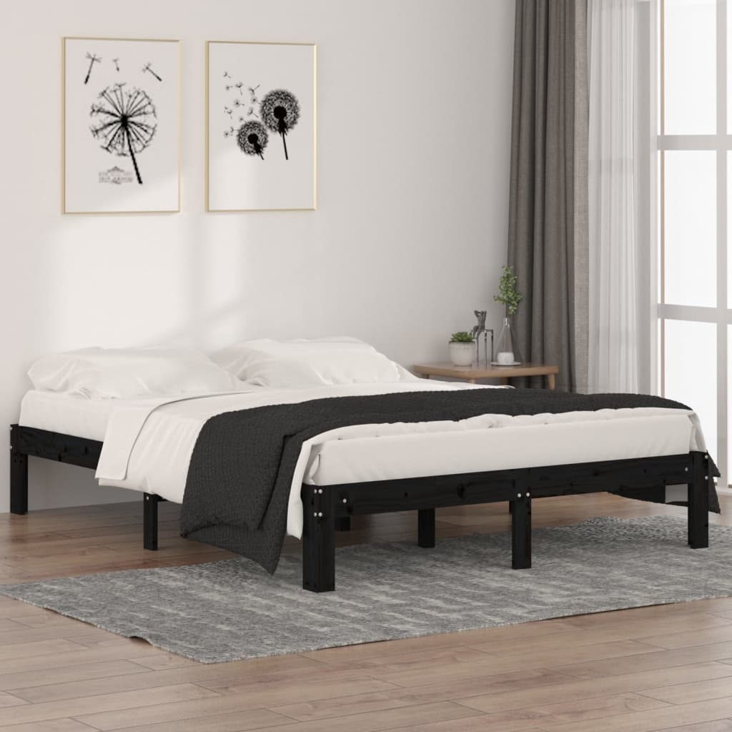 Bedframe massief hout 135x190 cm