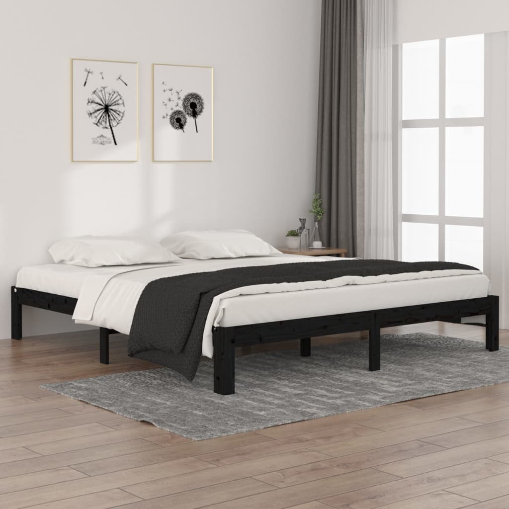 Bedframe massief hout 135x190 cm