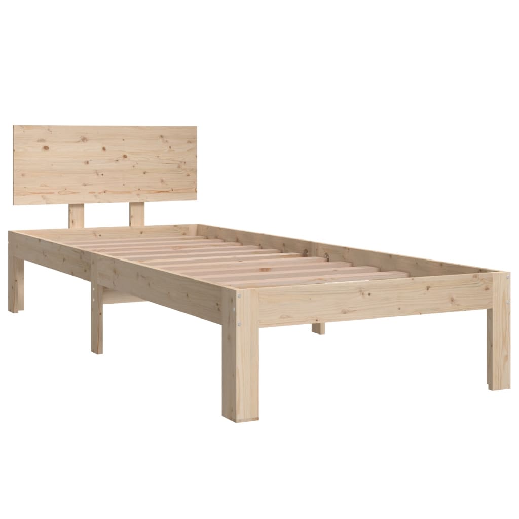 Bedframe massief hout 75x190 cm