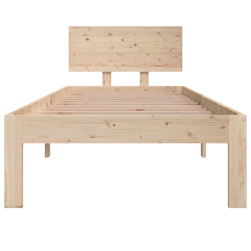 Bedframe massief hout 75x190 cm