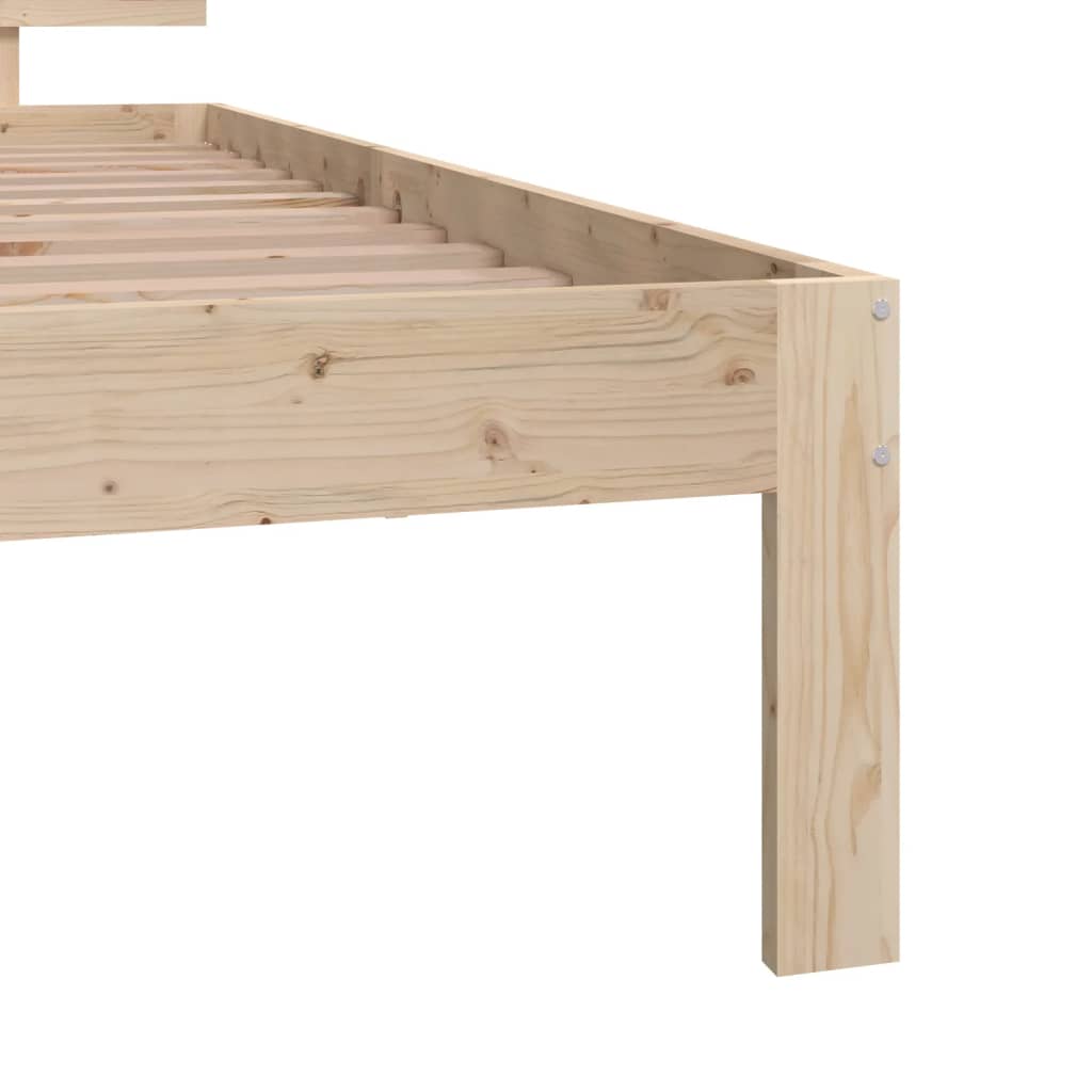 Bedframe massief hout 75x190 cm